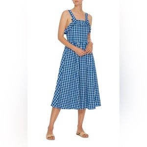 Sea
Sunrise Ruffled Plaid Midi Dress